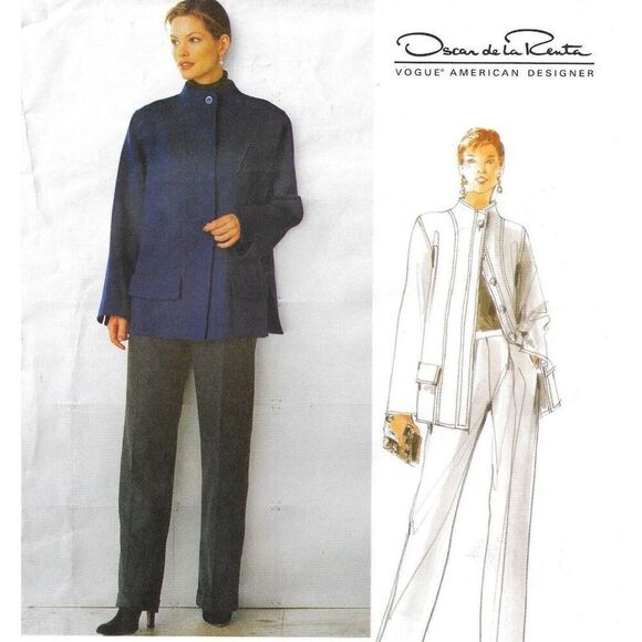 Vintage 1990s Plus Size Oscar de La Renta Wool Blend Overcoat - Picture 2 of 13